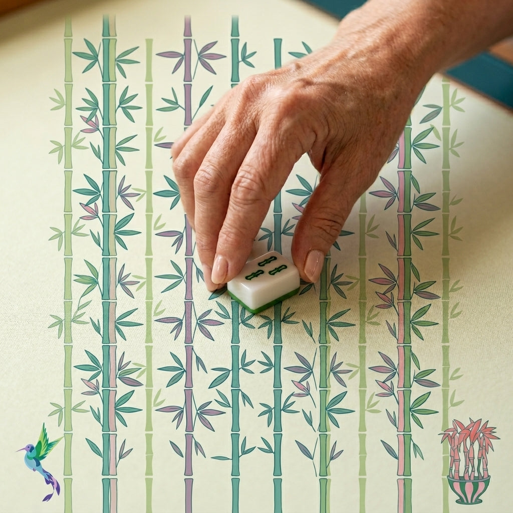 Bamboo Grove Mahjong Mat — Roll-Up