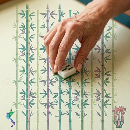 Bamboo Grove Mahjong Mat — Roll-Up
