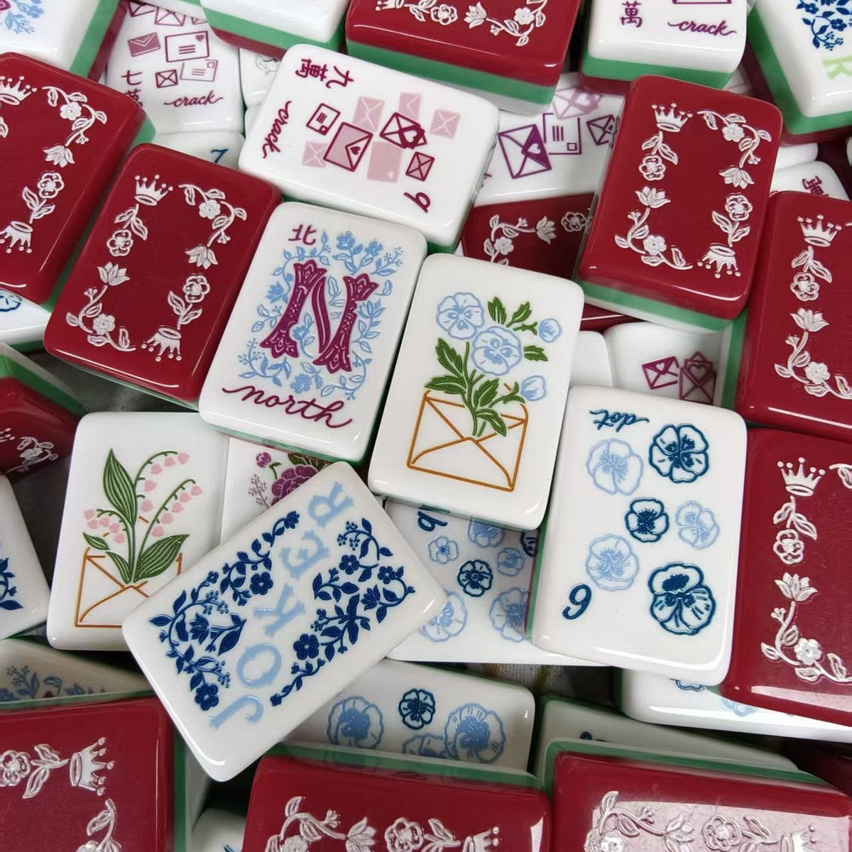 Garden Letters American Mahjong Set – 160 Tiles