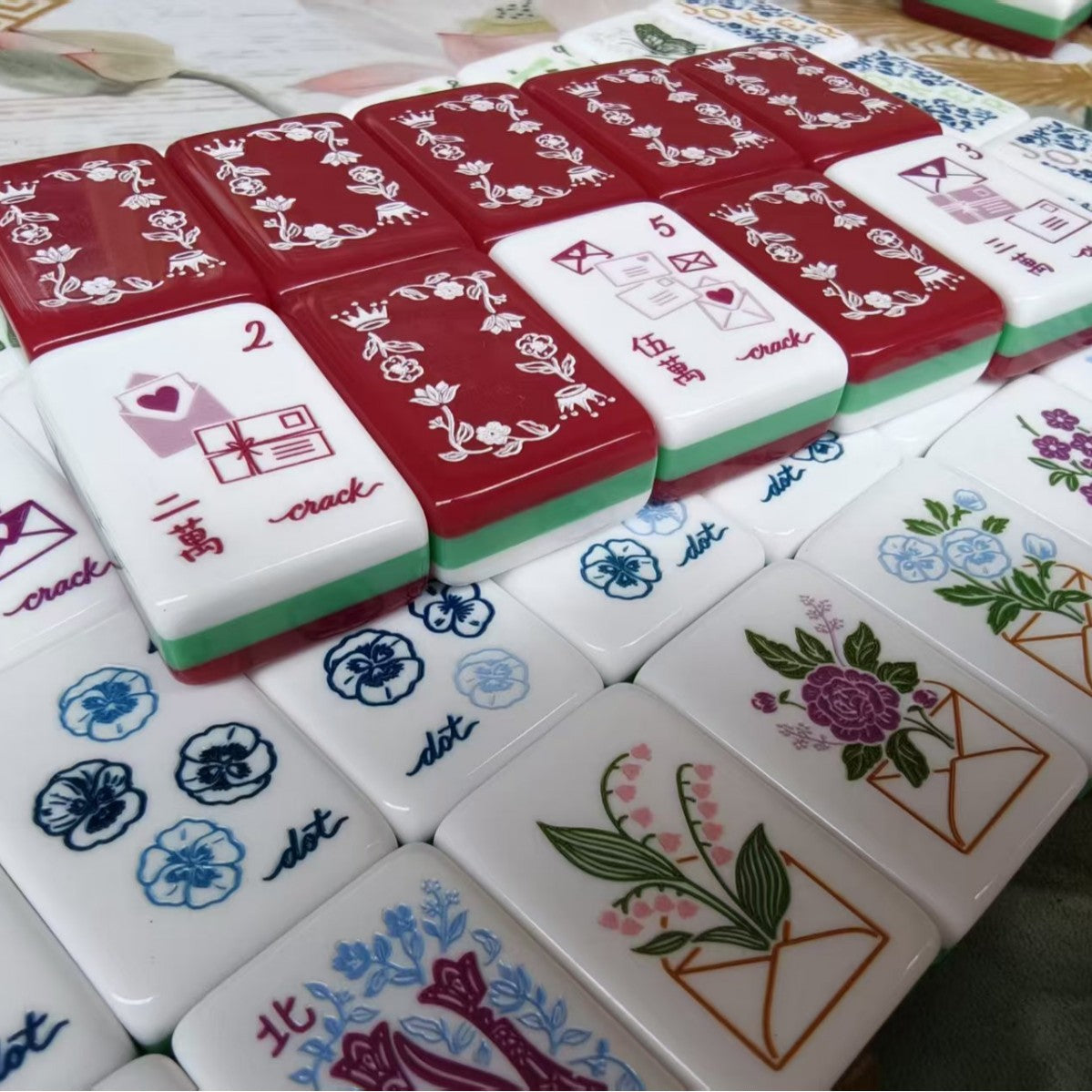 Garden Letters American Mahjong Set – 160 Tiles