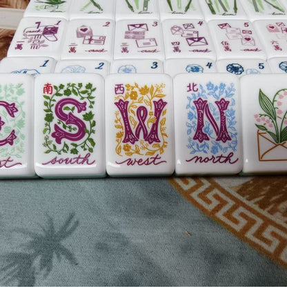 Garden Letters American Mahjong Set – 160 Tiles