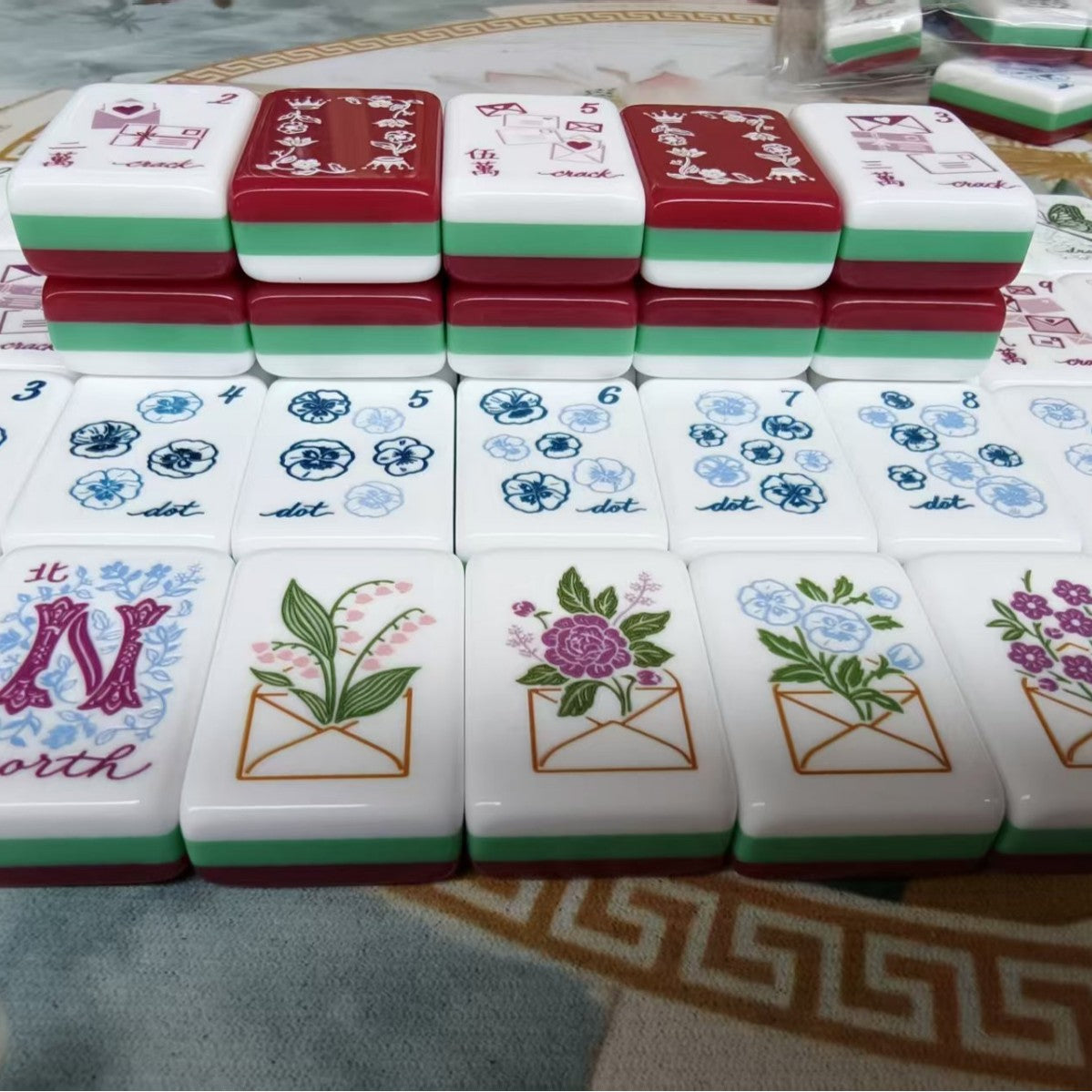 Garden Letters American Mahjong Set – 160 Tiles