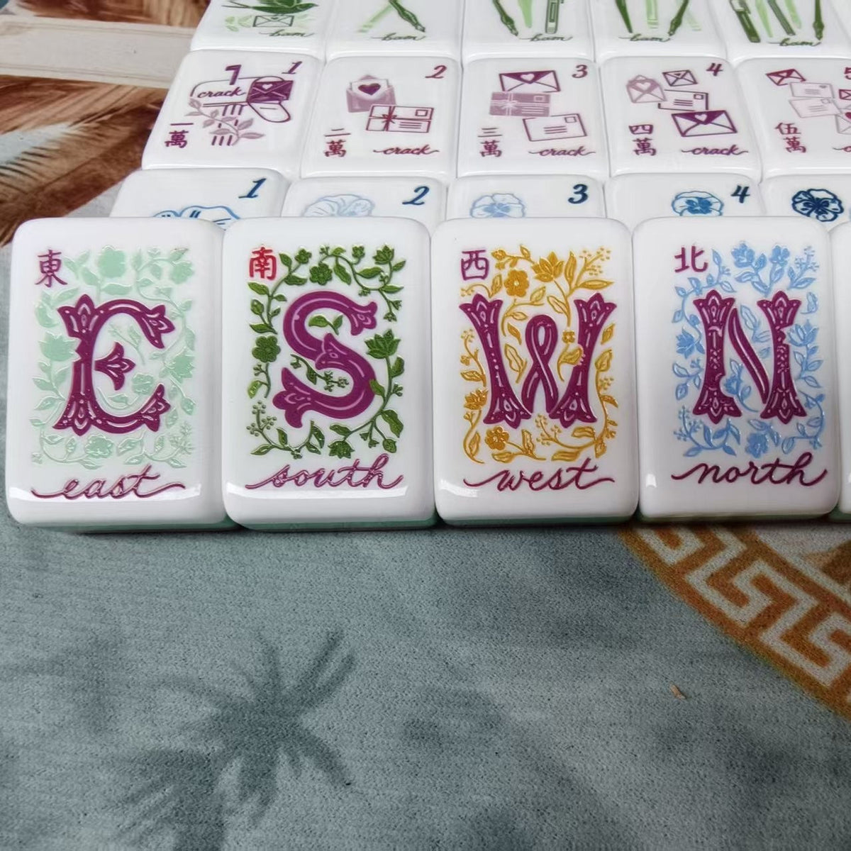 Garden Letters American Mahjong Set – 160 Tiles