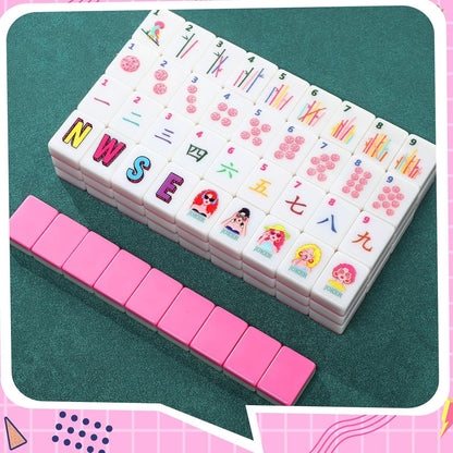 Retro Pink Glam American Mahjong Set – 160 Tiles