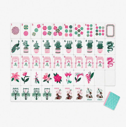 Summer Bloom American Mahjong Set – 160 Tiles