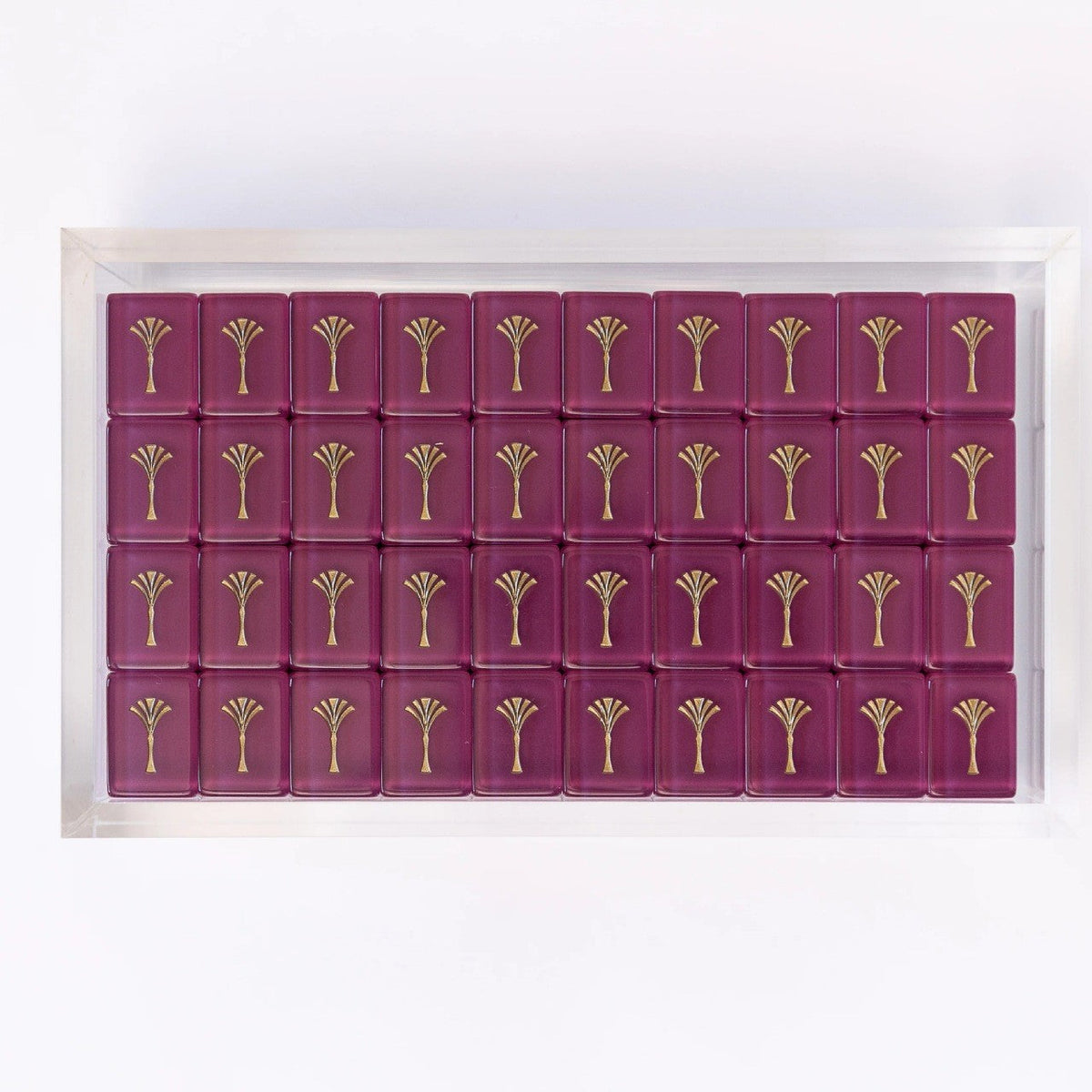 Burgundy Peacock American Mahjong Set – 160 Tiles