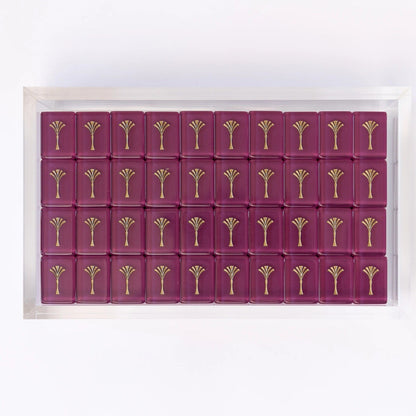 Burgundy Peacock American Mahjong Set – 160 Tiles
