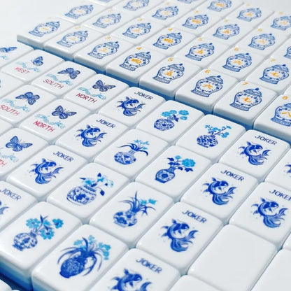 Valcrest™ Blue Porcelain American Mahjong Set – 160 Tiles