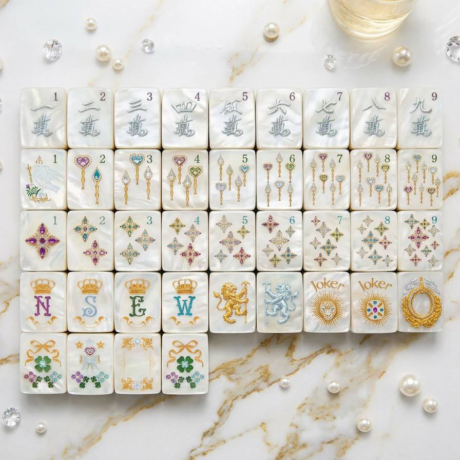 Royal Pearl American Mahjong Set – 160 Tiles