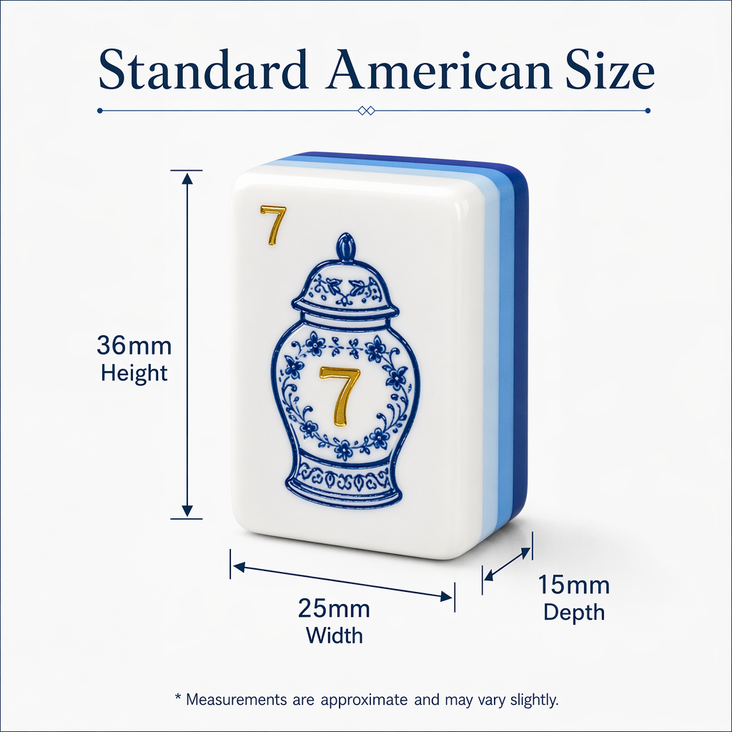 Valcrest™ Blue Porcelain American Mahjong Set – 160 Tiles