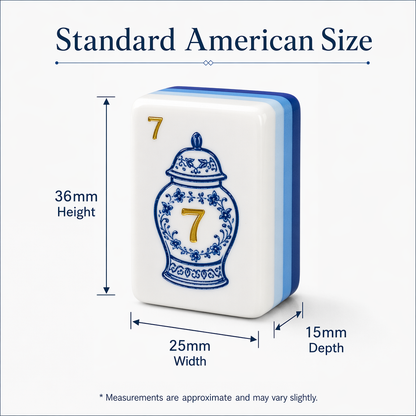 Valcrest™ Blue Porcelain American Mahjong Set – 160 Tiles