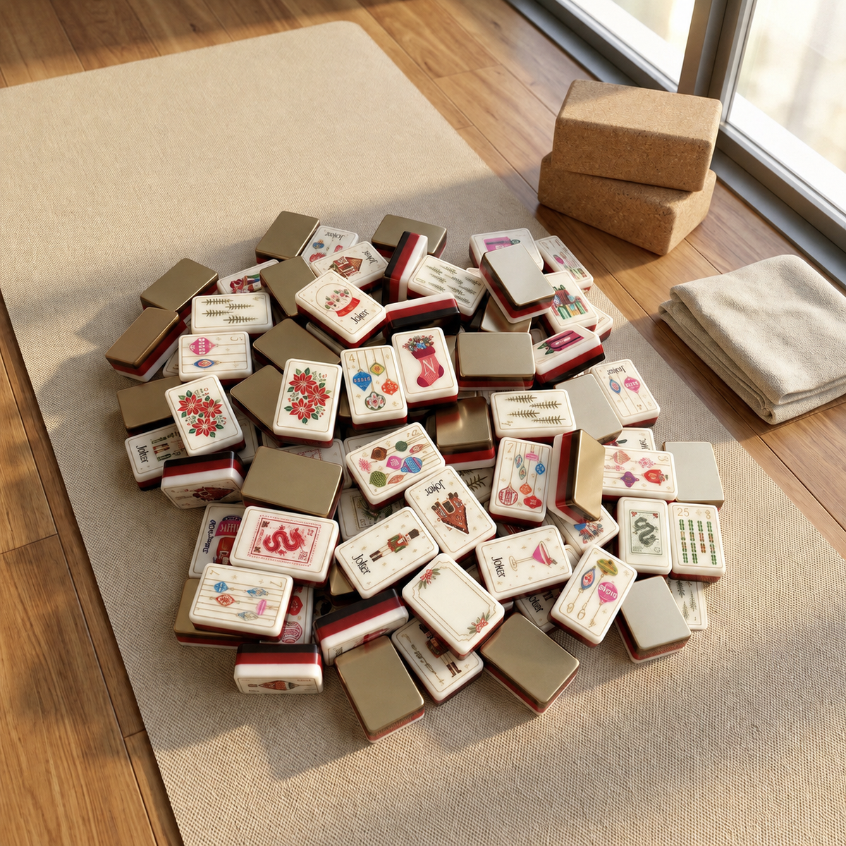 Holiday Cheer American Mahjong Set – 160 Tiles